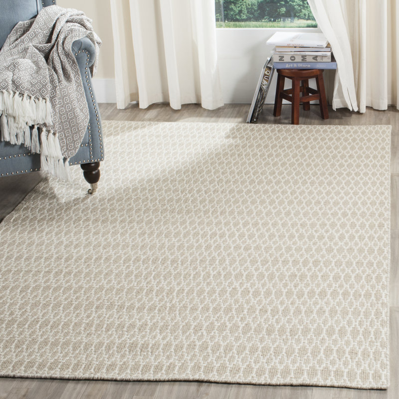 Corrigan Studio® Aniwa Geometric Handwoven Cotton/Wool Beige/Ivory Area